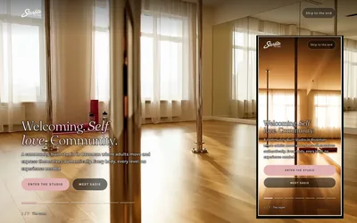 Starlite Pole Studio, a Citadel build, shown on desktop and mobile